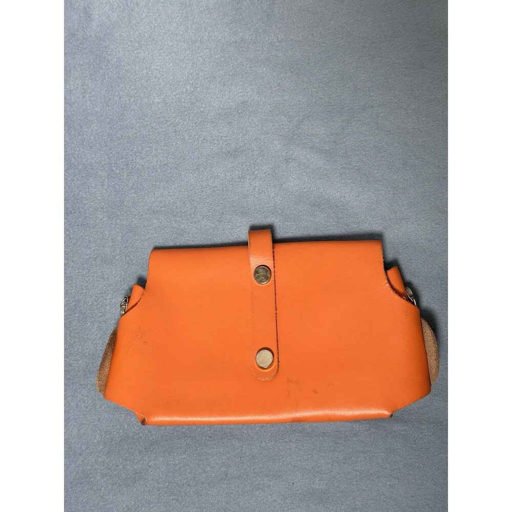 Beautiful Vera Pelle Italy Baby orange Leather Crossbody Bag, without strap - Picture 3 of 6